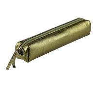 Clairefontaine Petite trousse 400007C Slim cuirisé rectangulaire 4x2,5x19,5 cm Véritable cuir Vert