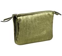 Clairefontaine Porte-monnaie 400016C 2 compartiments 13x9 cm véritable cuir d'agneau cuirisé vert