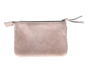 Clairefontaine 400042C Petite Pochette/Trousse 2 cpts en Cuir Cuivre 13x9