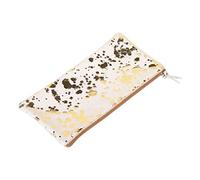 Clairefontaine 400062C Trousse Plate en Cuir Motifs Tâches d'encre dorées
