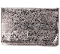 Clairefontaine 410013C - Sac à main Pochette en Véritable Cuir d'Agneau Irisé, Céleste Brun brillant