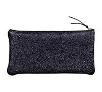 Clairefontaine 410014C Trousse Plate en Cuir Bleu Miroir craquelé 22x11 cm