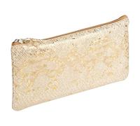 Clairefontaine 410015C Trousse Plate en Cuir Doré 22x11cm