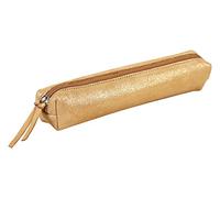Clairefontaine 410023C Petite Trousse en Cuir Pailleté Or 19,5x2,5x4 cm
