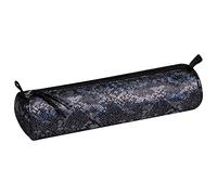 Clairefontaine 410027C Trousse Ronde en Cuir Noir Ø5,5x22 cm