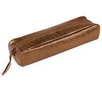 Clairefontaine 410039C Trousse en Cuir Effet textile Bronze 21x6x4 cm
