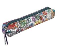 Clairefontaine 410099C Petite Trousse en Cuir motifs Fleurs 19,5x2,5x4cm