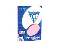 Clairefontaine TROPHEE - Rose - A4 (210 x 297 mm) - 160 g/m² - 50 feuille(s) papier uni G