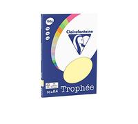 Clairefontaine TROPHEE PPP - Jaune citron - A4 (210 x 297 mm) - 160 g/m² - 50 feuille(s) papier uni
