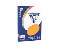 Clairefontaine Orange A4 Papier couleur 160 g/m² (50 feuilles)