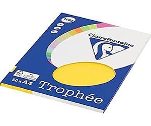 CLAIREFONTAINE 4167C Papier Trophée Personal Paper Pack Multifonctions A4 160g/m2 Jaune soleil, 50 feuilles
