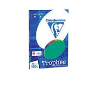 TROPHEE - Vert forêt - A4 (210 x 297 mm) - 160 g/m² - 50 feuille(s) papier uni