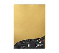 Clairefontaine 4200C - Étui de 50 Feuilles - Format A4 (21x29,7cm) - 120g/m² - Coloris Or - Papier d'Invitation Evènements et Correspondance - Gamme Pollen - Papier Premium Lisse
