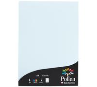 Clairefontaine 4201C - Étui de 50 Feuilles - Format A4 (21x29,7cm) - 120g/m² - Coloris Bleu - Papier d'Invitation Evènements et Correspondance - Gamme Pollen - Papier Premium Lisse