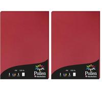 Clairefontaine 4212C - Étui de 50 Feuilles - Format A4 (21x29,7cm) - 120g/m² - Coloris Rouge Groseille - Papier d'Invitation Evènements et Correspondance - Gamme Pollen - Papier Premium Lisse