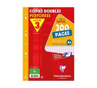 Clairefontaine 447111AMZC - Lot 3 Étuis Copies Doubles A4 300p GC 90g