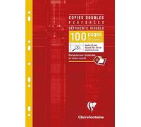Clairefontaine Étui de copies doubles perforées 4729C A4 96 p. pour déficients visuels réutilisable
