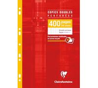 Clairefontaine 4791C - Étui Copies Doubles Perforées A4 400p GC 90g