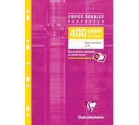 Clairefontaine 400 pages de copies doubles 5x5 A4 (210 x 297 mm) Blanc 90g/m²