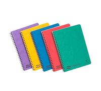 Clairefontaine 4850Z - Lot de 10 Cahiers à Spirale Notemakers Europa - A5 14,8x21 cm - 120 Pages Détachables Lignées - Papier Blanc 90 g - Couvertures Carte Lustrée - Couleurs Aléatoires