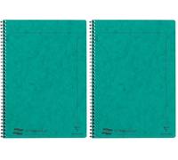 Clairefontaine 4863Z Un Cahier à Spirale Notemakers Europa Vert - A4 21x29,7 cm - 120 Pages Détachables Lignées - Papier Blanc 90 g - Couverture Carte Lustrée (Lot de 2)