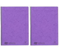 Clairefontaine 4864Z Un Cahier à Spirale Notemakers Europa Lilas - A4 21x29,7 cm - 120 Pages Détachables Lignées - Papier Blanc 90 g - Couverture Carte Lustrée (Lot de 2)