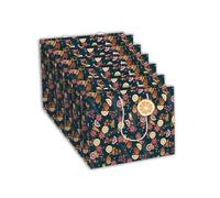 Eurowrap X-32778-6Cpack - Un Lot de 6 Sacs Cadeaux Kraft blanc- Format Shopping - 37,3x11,8x27,5 cm - 210g - Motif : Agrumes - Emballage Cadeaux, idéal pour : Jeux Société, Puzzles