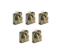 CLAIREFONTAINE - 5 sacs Premium Pocket 12x4,5x13,5cm - 170g - Géo or/vert