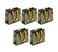 CLAIREFONTAINE - 5 sacs Premium Shopping 32x13x24,5cm - 170g - Géo or/vert