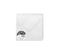 Clairefontaine Enveloppes 50033C gommées Carrées 16,5x16,5 cm 120 g/m² Blanc irisé Paquet 20