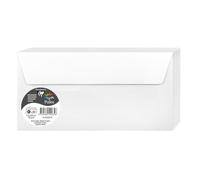 Clairefontaine Enveloppes auto-adhésives Pollen 50035C DL 11x22 cm 120 g/m² Blanc irisé - Paquet 20