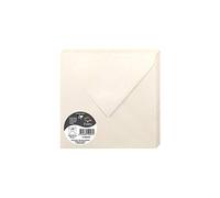 Clairefontaine 50043C - Paquet de 20 Enveloppes Gommées - Format Carré (16,5x16,5cm) - 120g/m² - Coloris Ivoire Irisé - Invitation Evènements et Correspondance - Gamme Pollen - Papier Premium Lisse