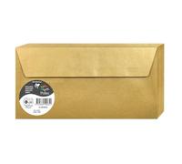 Clairefontaine Enveloppes auto-adhésives 50085C DL 11x22 cm 120g/m² Or Pollen - Paquet 20