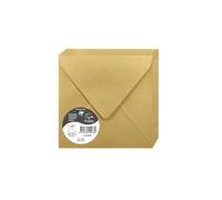 Clairefontaine Enveloppes gommées 50088C 14x14 cm Or 120 g/m² Paquet de 20 Pollen