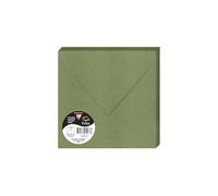 Clairefontaine 5073C - Un Paquet de 20 Enveloppes Gommées - Format Carré 16,5x16,5cm - 120g/m² - Coloris Vert Sauge - Invitation Evènements et Correspondance - Gamme Pollen - Papier Premium Lisse