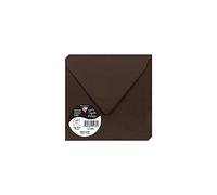Clairefontaine 5238C - Paquet de 20 Enveloppes Gommées - Format Carré 14x14cm - 120g/m² - Coloris Cacao - Invitation Evènements et Correspondance - Gamme Pollen - Papier Premium Lisse