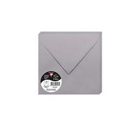 Clairefontaine 5323C - Paquet de 20 Enveloppes Gommées - Format Carré 16,5x16,5cm - 120g/m² - Coloris Gris Koala - Invitation Evènements et Correspondance - Gamme Pollen - Papier Premium Lisse