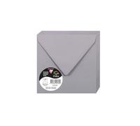 Clairefontaine Enveloppes 5328C Pollen gommées 140×140 mm 120 g/m² Gris Koala - Paquet de 20
