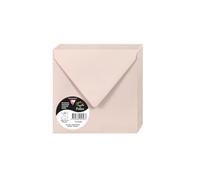 Clairefontaine 5348C - Paquet de 20 Enveloppes Gommées - Format Carré 14x14cm - 120g/m² - Coloris Opaline - Invitation Evènements et Correspondance - Gamme Pollen - Papier Premium Lisse