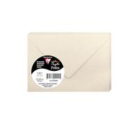 Clairefontaine Enveloppes Pollen 75 x 100 mm Ivoire irisé 120 g/m² Fermeture gommée Paquet de 20