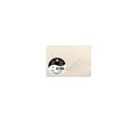 Clairefontaine 54040C - Paquet de 20 Enveloppes Gommées - Format 7,5x10cm - 120g/m² - Coloris Ivoire Irisé - Invitation Evènements et Correspondance - Gamme Pollen - Papier Premium Lisse