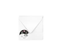 Clairefontaine Enveloppes gommées Pollen 5428C 14 x 14 cm 120 g/m² Blanc - Paquet de 20