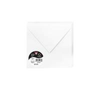 CLAIREFONTAINE Paquet de 20 enveloppes 120g POLLEN 16,5x16,5cm. Coloris Blanc