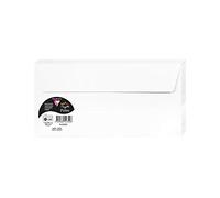 Clairefontaine 5435C - Paquet de 20 Enveloppes Auto-Adhésives - Format DL 11x22cm - 120g/m² - Coloris Blanc - Invitation Evènements et Correspondance - Gamme Pollen - Papier Premium Lisse
