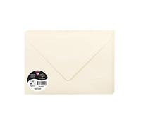 Clairefontaine 5442C Paquet de 20 Grandes Enveloppes 16,2x22,9cm Ivoire - 120g/m² - Format C5 - Fermeture gommée - Invitation Evènements et Correspondance - Gamme Pollen - Papier Lisse