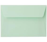 Clairefontaine 5476C - Paquet de 20 Enveloppes Auto-Adhésives - Format C6 11,4x16,2cm - 120g/m² - Coloris Vert - Invitation Evènements et Correspondance - Gamme Pollen - Papier Premium Lisse