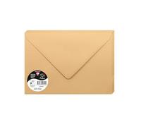 Clairefontaine 5482C Paquet de 20 Grandes Enveloppes 16,2x22,9cm Caramel - 120g/m² - Format C5 - Fermeture gommée - Invitation Evènements et Correspondance - Gamme Pollen - Papier Lisse