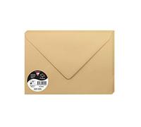 Clairefontaine 5482C Paquet de 20 Grandes Enveloppes 16,2x22,9cm Caramel - 120g/m² - Format C5 - Fermeture gommée - Invitation Evènements et Correspondance - Gamme Pollen - Papier Lisse