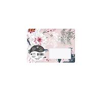 Clairefontaine 55031C - Paquet de 20 Enveloppes Imprimées Gommées - Format C6 11,4x16,2cm - 120g - Coloris Rose Clair - Thème Botanic Garden - Invitation Evènements et Correspondance - Gamme Pollen