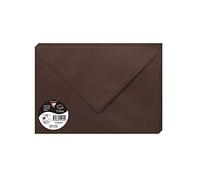 Clairefontaine 55232C Paquet de 20 Grandes Enveloppes 16,2x22,9cm Cacao - 120g/m² - Format C5 - Fermeture gommée - Invitation Evènements et Correspondance - Gamme Pollen - Papier Lisse